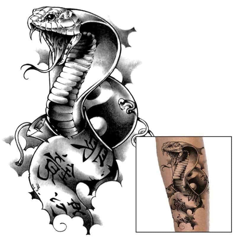 Tatuagem Cobra Naja (Temporaria)