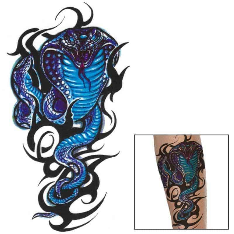 Tatuagem Cobra Azul (Temporaria)