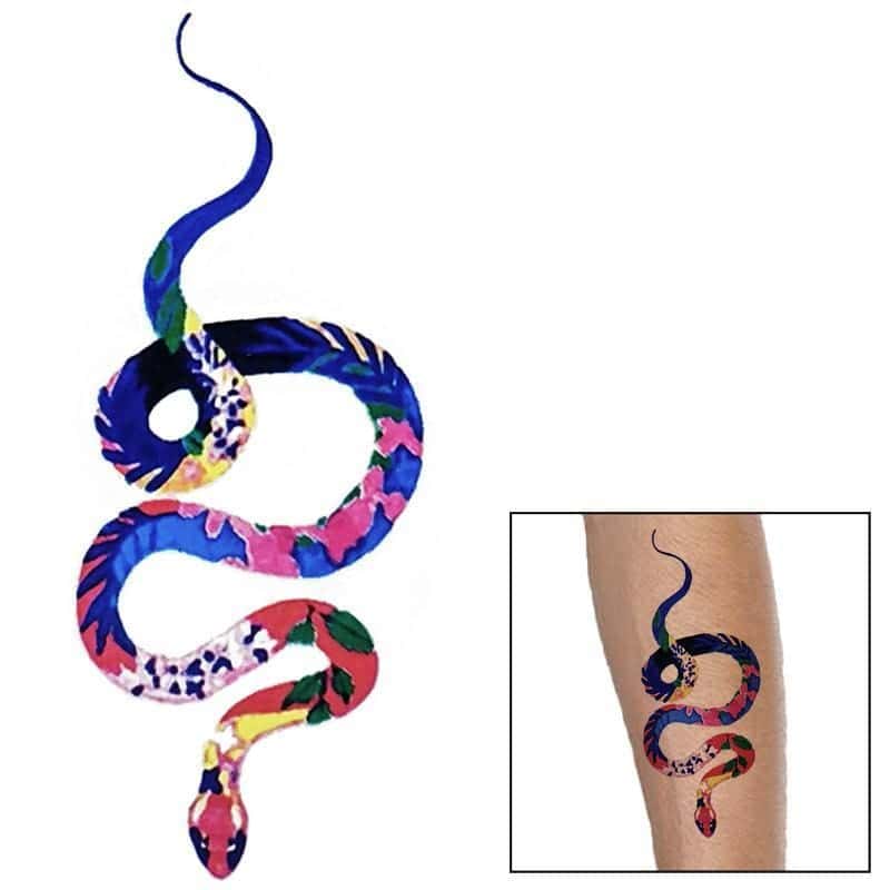 Tatuagem Cobra Aquarela (Temporaria)