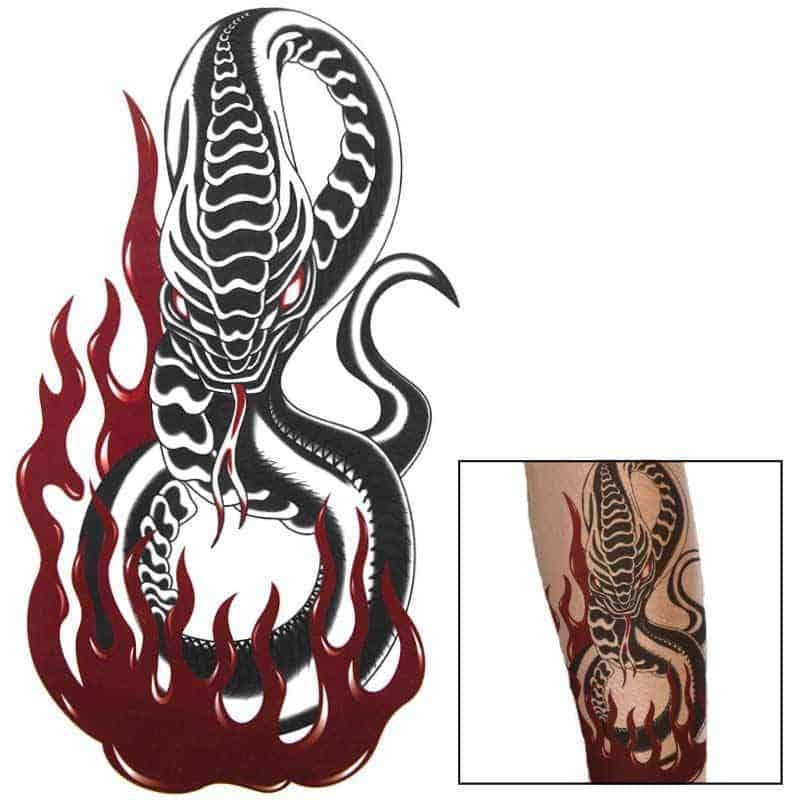 Tatuagem Cobra De Fogo (Temporaria)