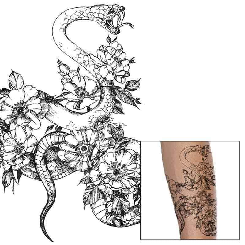 Tatuagem Cobra Víbora Florida (Temporaria)