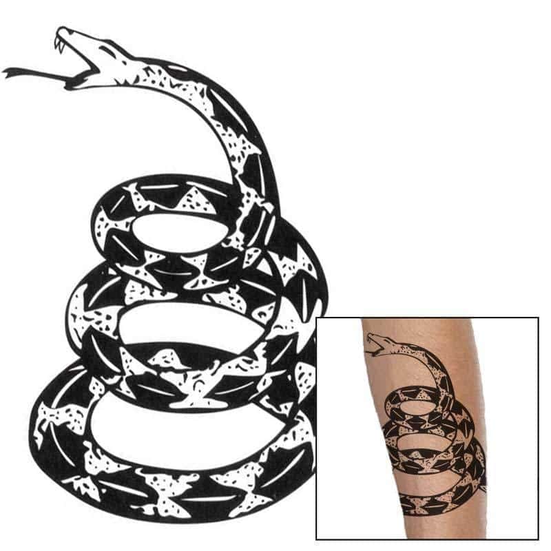 Tatuagem Cobra Não Pise Em Mim (Temporaria)