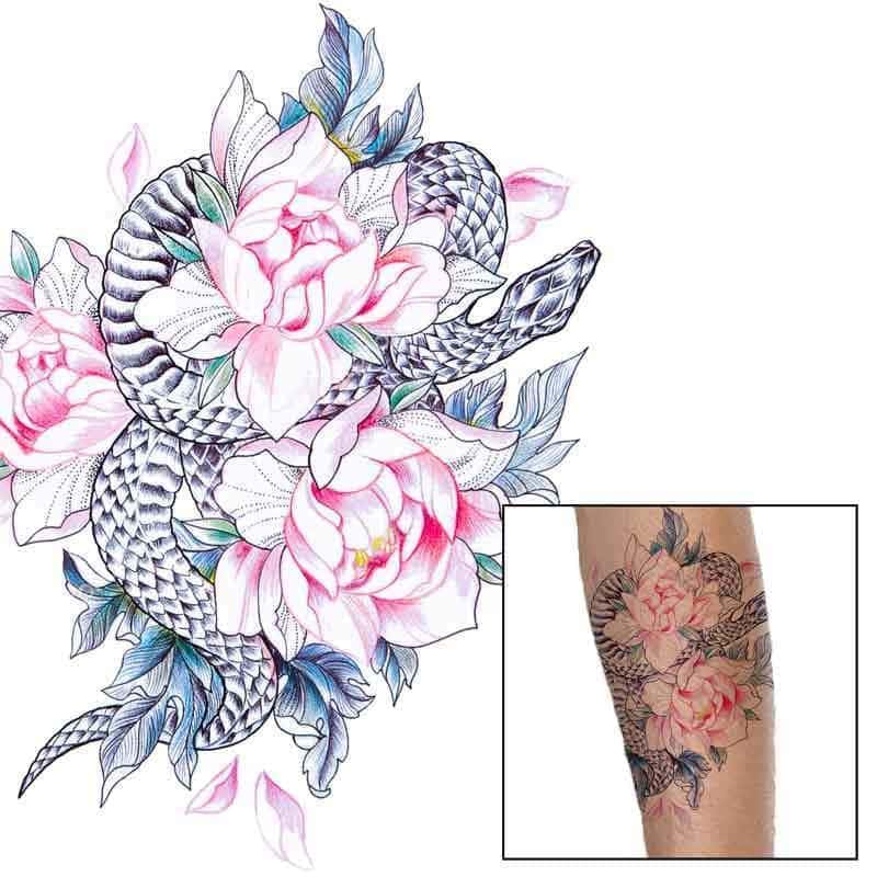 Tatuagem Cobra A Serpente E As Rosas (Temporaria)