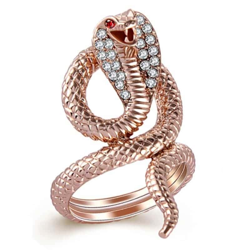 Anel De Cobra Cobra Ouro (Zircônio)