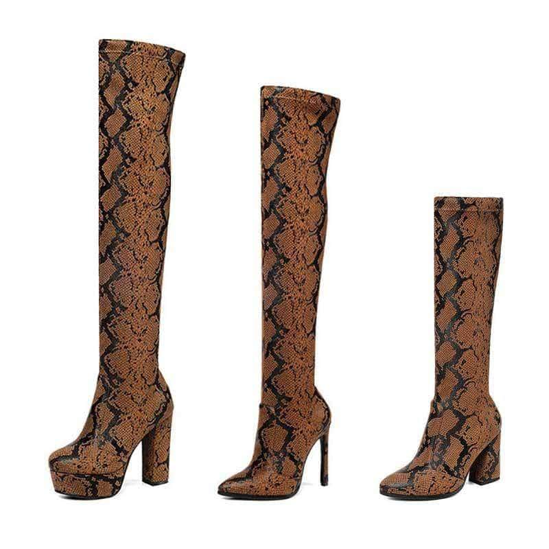 Bota De Cobra Python Marrom (Serpente)
