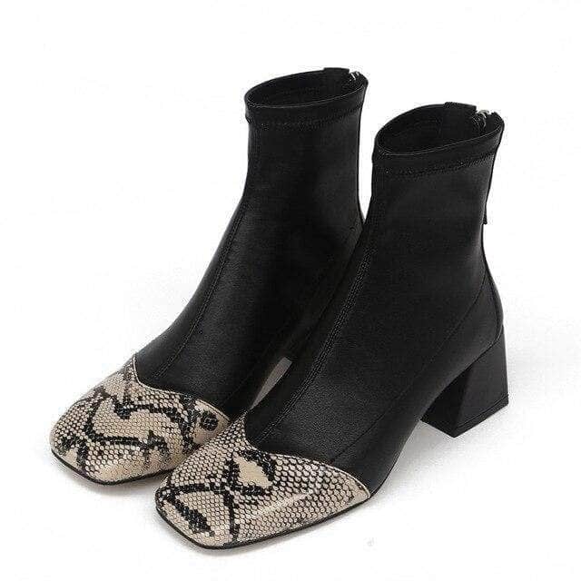 Botins Cobra Gwen (Couro) (Serpente)