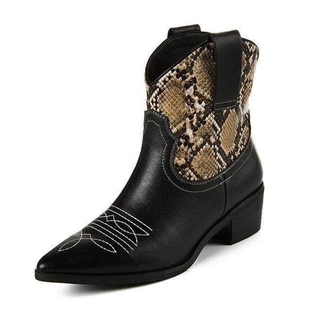 Botins Cobra Western (Couro) (Serpente)