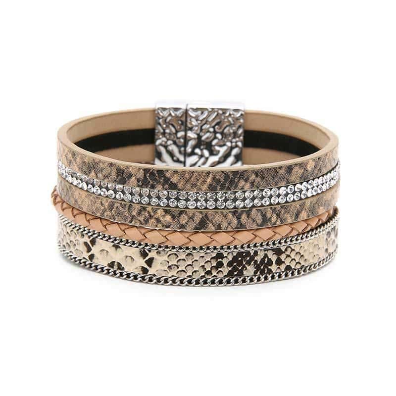Pulseira De Cobra Vickie (Couro)