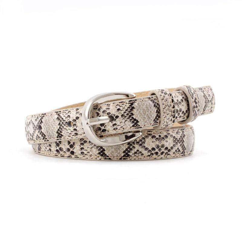 Cinto Cobra Python Claro (Couro)