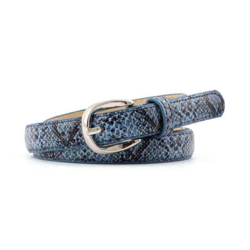 Cinto Cobra Python Azul (Couro)