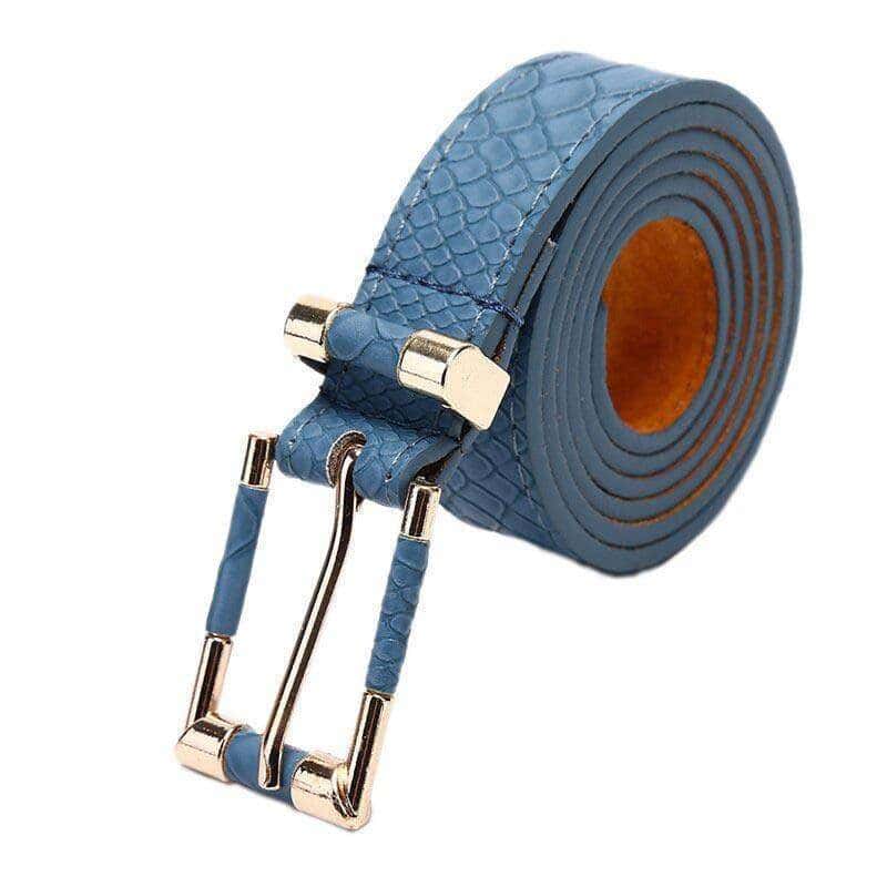 Cinto Cobra Elegante Azul (Couro)