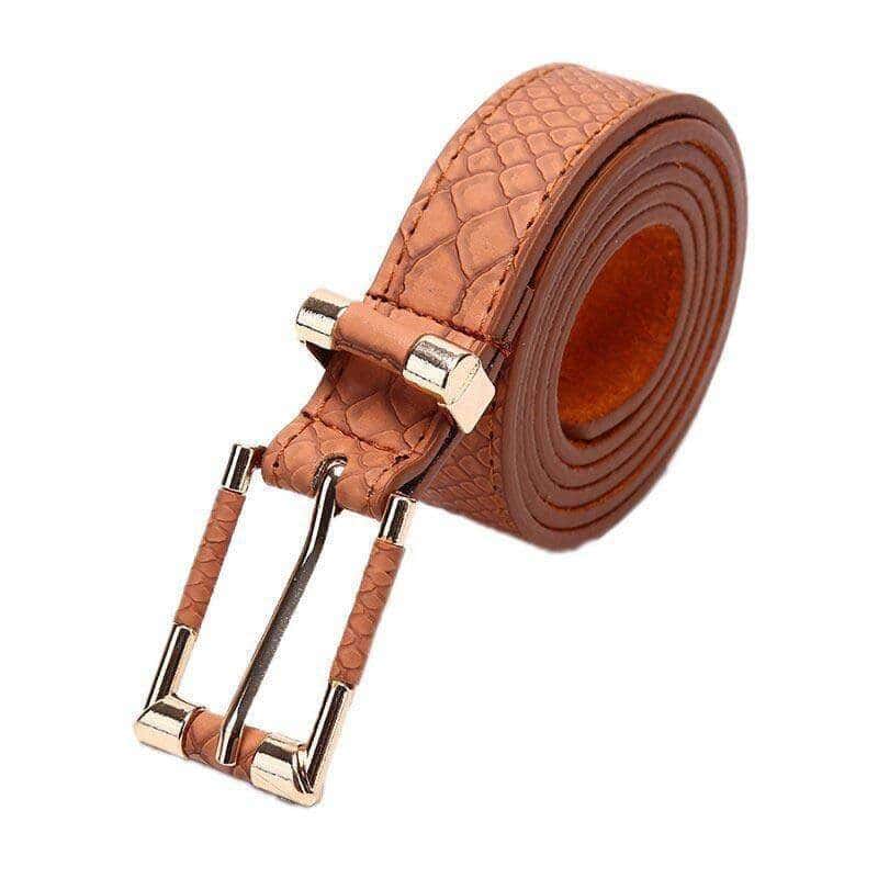 Cinto Cobra Elegante Coral (Couro)