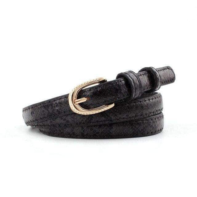 Cinto Cobra Carimbada Preta