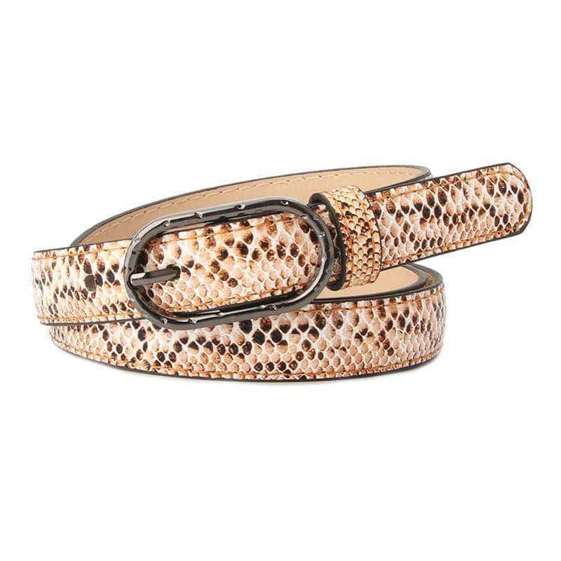 Cinto Cobra Vintage Bege