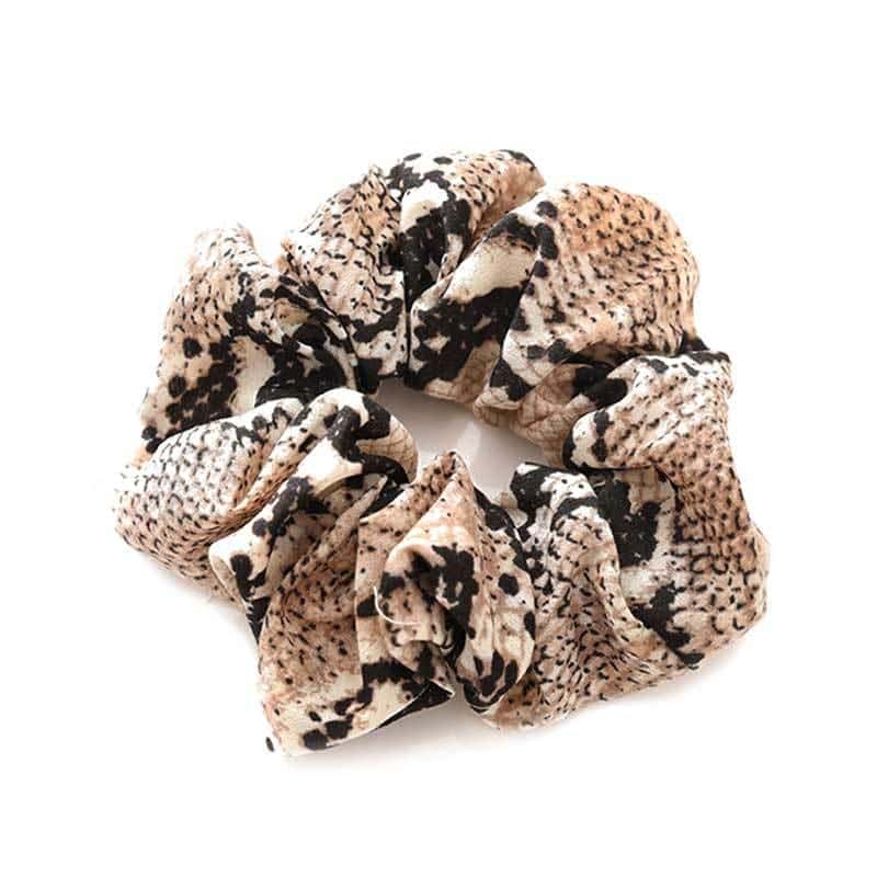 Elastico De Cabelo Cobra Bege (Scrunchies)