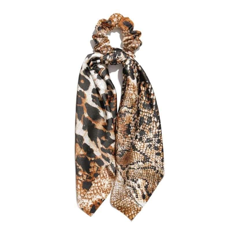 Elastico De Cabelo Cobra Leopardo (Scrunchies)