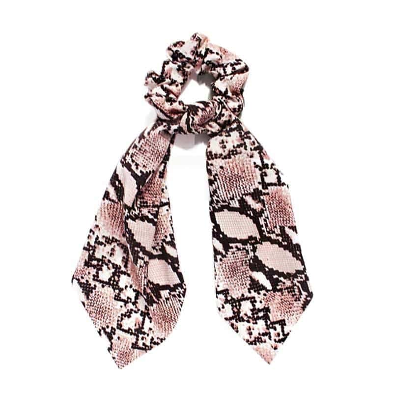 Elastico De Cabelo Cobra Fita Rosa (Scrunchies)