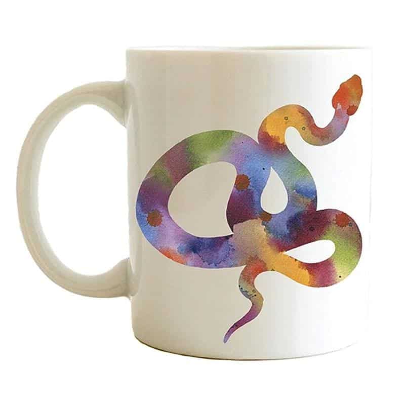 Caneca Cobra Aquarela Serpente