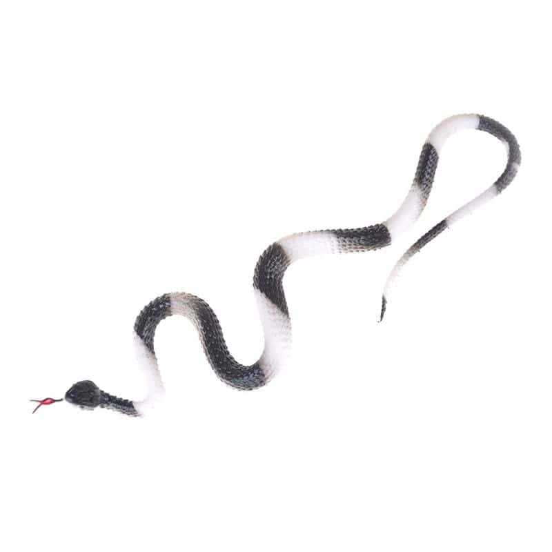 Cobra De Plastico Preto E Branco