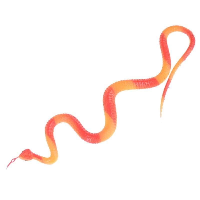 Cobra De Plastico Laranja E Amarelo
