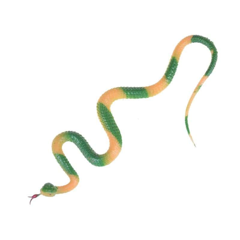Cobra De Plastico Verde E Amarelo