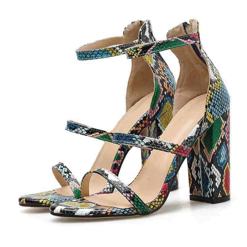 Sandalia Salto Cobra Altos Python